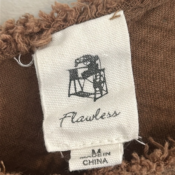 Flawless Martini Flight Sleeveless Jumpsuit Gauze 100% Cotton Tan Size M - Picture 7 of 17